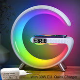 Multifunctional Wireless Charger & Alarm Clock with Bluetooth Speaker